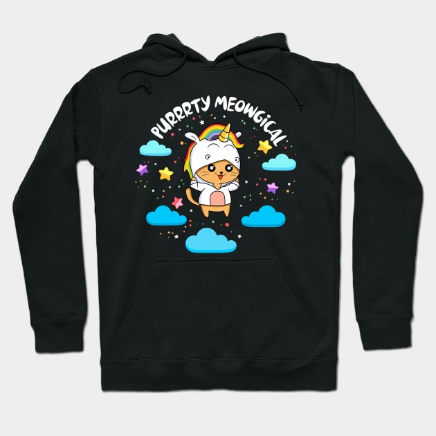 Purrrty Meowgical Hoodie by Kittin' Around